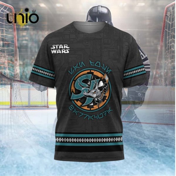 Custom San Jose Barracuda 2024 AHL Black Hoodie 3D