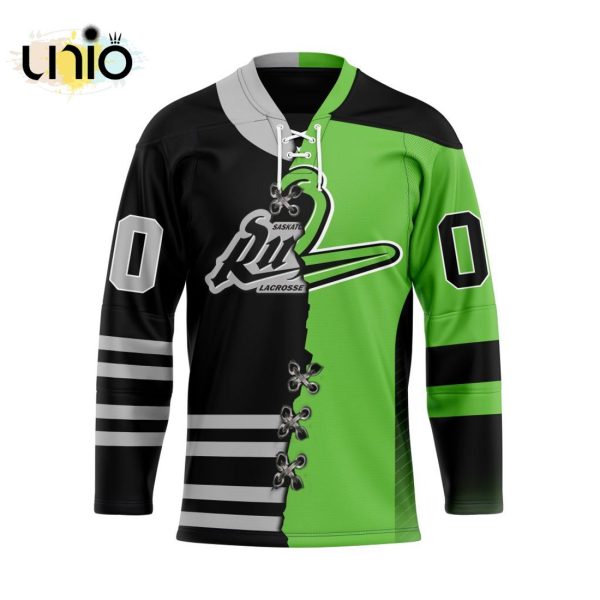 Custom Saskatchewan Rush Mix Retro And Home Hockey Jersey