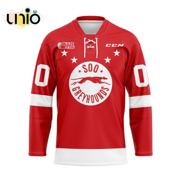 Custom Sault Ste. Marie Greyhounds Home Hockey Jersey