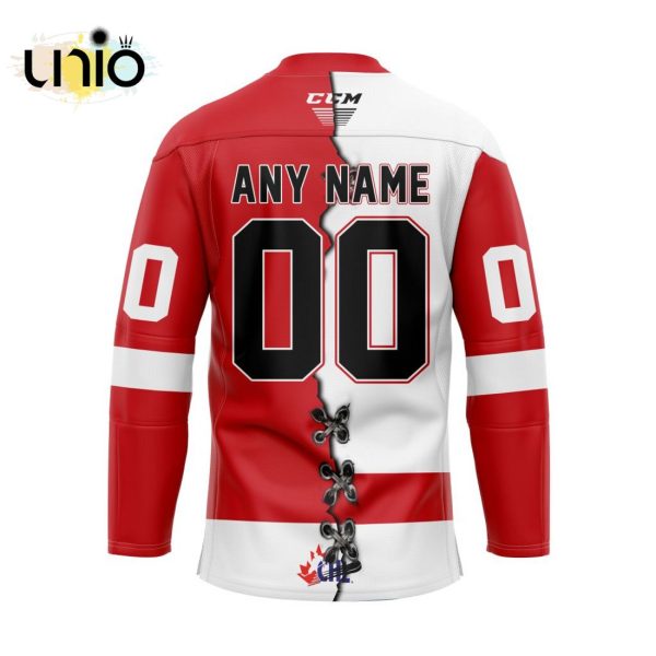 Custom Sault Ste. Marie Greyhounds Mix Home And Away Hockey Jersey