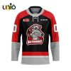 Custom Sudbury Wolves Reverse Retro Pattern Hockey Jersey