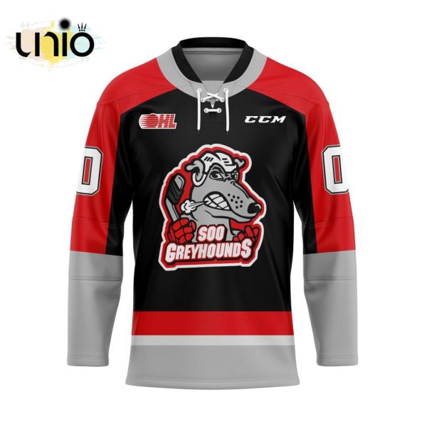 Custom Sault Ste. Marie Greyhounds Reverse Retro Pattern Hockey Jersey