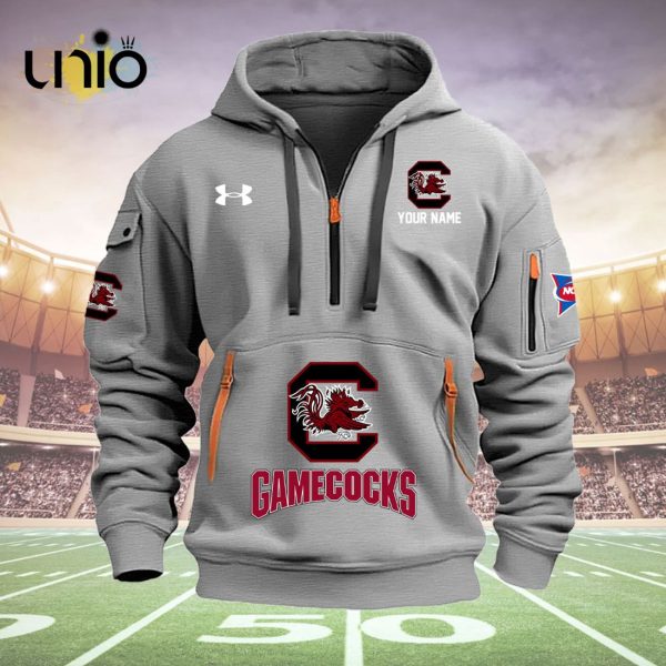 Custom South Carolina Gamecocks Football NCAA Grey Hoodie