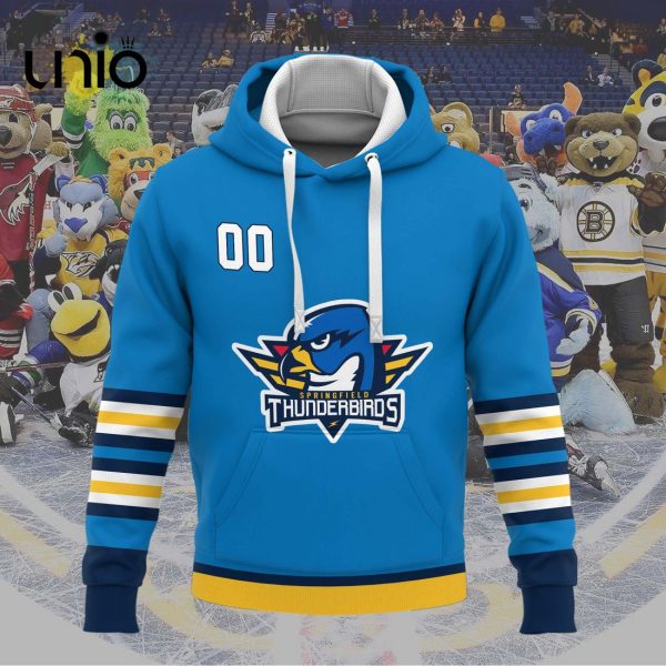 Custom Springfield Thunderbirds 2024 AHL Blue Hoodie 3D