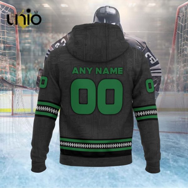 Custom Texas Stars 2024 AHL Black Hoodie 3D