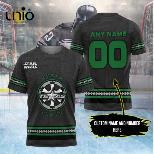 Custom Texas Stars 2024 AHL Black Hoodie 3D