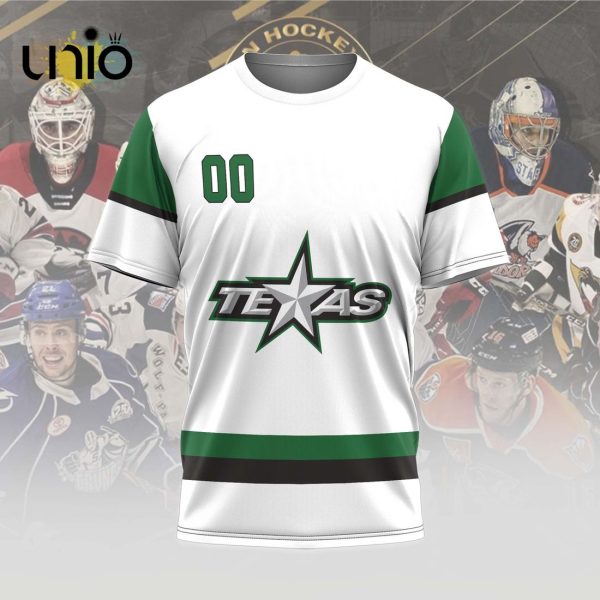 Custom Texas Stars 2024 AHL White Hoodie 3D