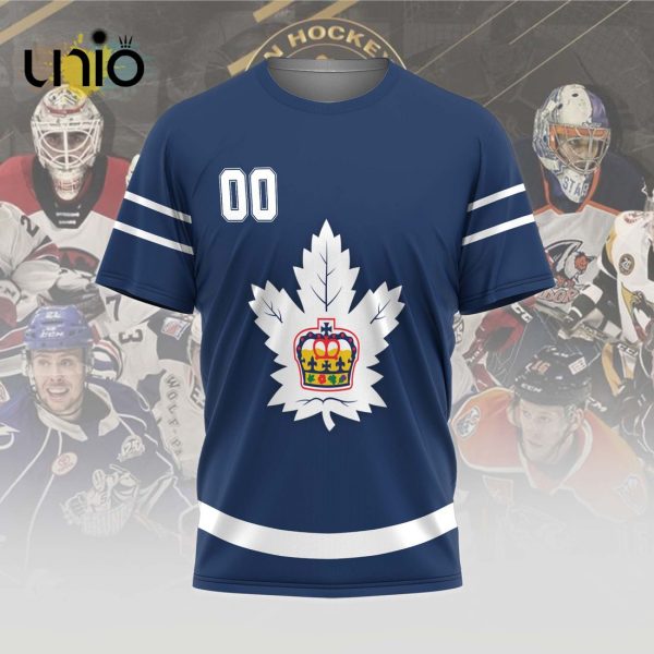 Custom Toronto Marlies 2024 AHL Navy Hoodie 3D