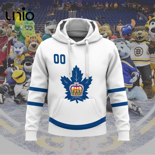 Custom Toronto Marlies 2024 AHL White Hoodie 3D