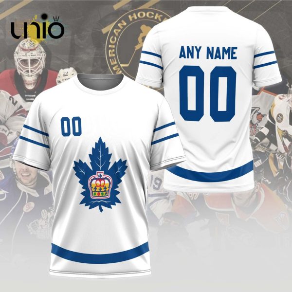 Custom Toronto Marlies 2024 AHL White Hoodie 3D