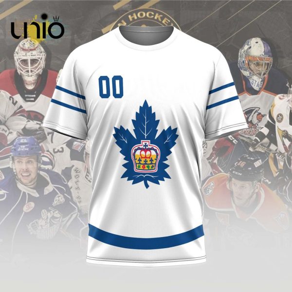 Custom Toronto Marlies 2024 AHL White Hoodie 3D