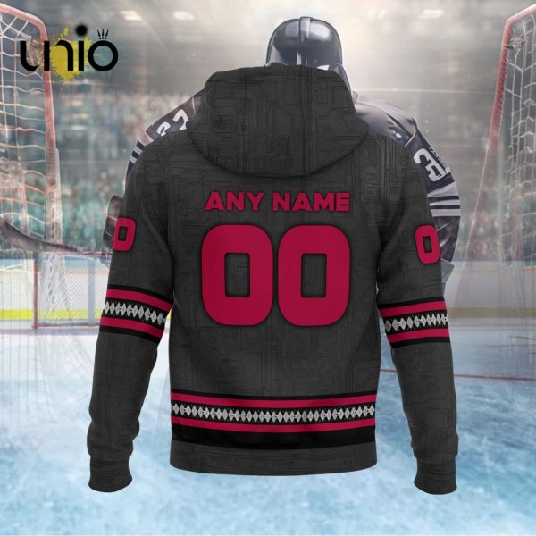 Custom Tucson Roadrunners 2024 AHL Black Hoodie 3D