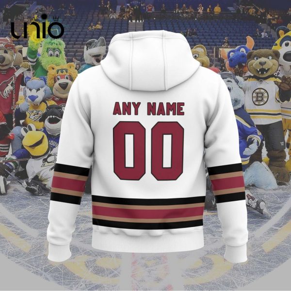 Custom Tucson Roadrunners 2024 AHL White Hoodie 3D