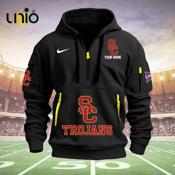 Custom USC Trojans Football NCAA Black Hoodie