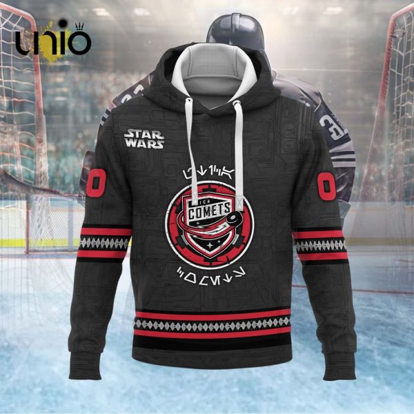 Custom Utica Comets 2024 AHL Black Hoodie 3D