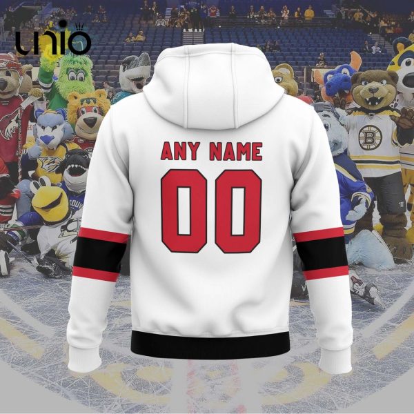 Custom Utica Comets 2024 AHL White Hoodie 3D