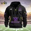 Custom Washington Huskies Football NCAA Grey Hoodie