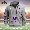 Custom Washington Huskies Football NCAA Navy Hoodie