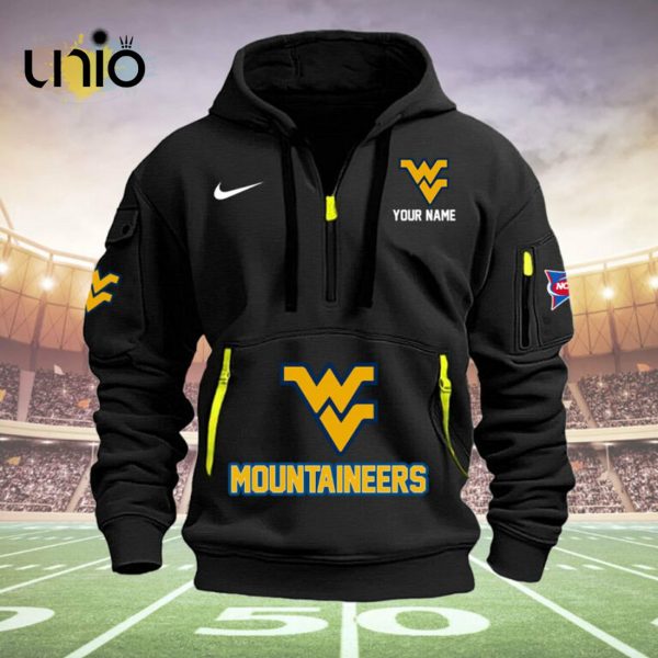 Custom West Virginia Mountaineers Football NCAA Black Hoodie