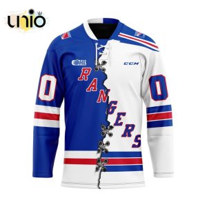 Custom Kitchener Rangers Mix Home And Away Hockey Jersey