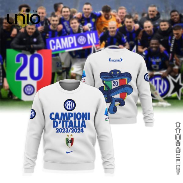 D’Italia Inter Milan 2024 Campioni Special Edition Hoodie