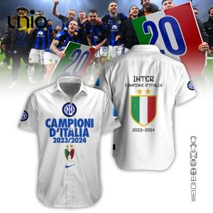 Inter Milan 2024 Campioni D’Italia Hawaiian Shirt – White