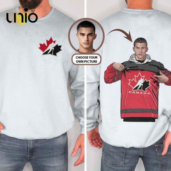 Double Signature_ Custom Image – Canada National Team Logo Hockey Jersey