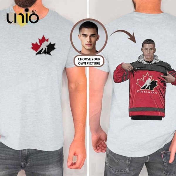 Double Signature_ Custom Image – Canada National Team Logo Hockey Jersey