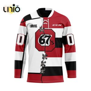 Custom Ottawa 67’s Mix Home And Away Hockey Jersey