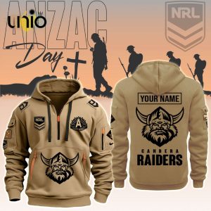 Custom NRL Canberra Raiders ANZAC Day Hoodie