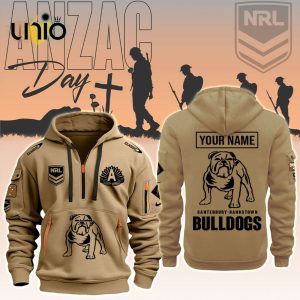 Custom NRL Canterbury Bulldogs ANZAC Day Hoodie