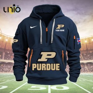 Custom Purdue Boilermakers Football NCAA Navy Hoodie