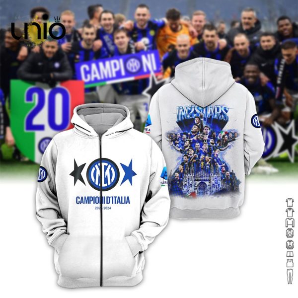 Inter Milan 2024 Campioni D’Italia Black Hoodie Style