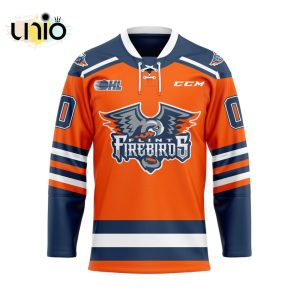 Custom Flint Firebirds Reverse Retro Pattern Hockey Jersey