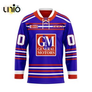 Custom Oshawa Generals Reverse Retro Pattern Hockey Jersey