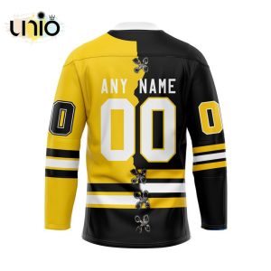 Custom North Bay Battalion Mix Home And Retro Hockey Jersey