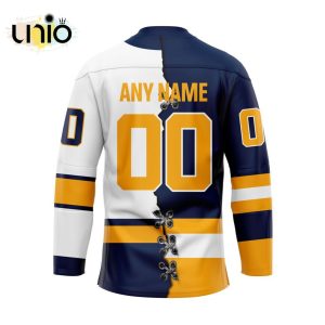 Custom Erie Otters Mix Home And Away Hockey Jersey