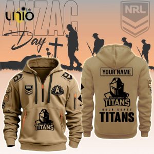 Custom NRL Gold Coast Titans ANZAC Day Hoodie
