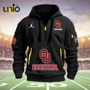 Custom Oklahoma Sooners Football NCAA Black Hoodie