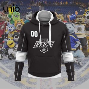 Custom Ontario Reign 2024 AHL Grey Hoodie 3D