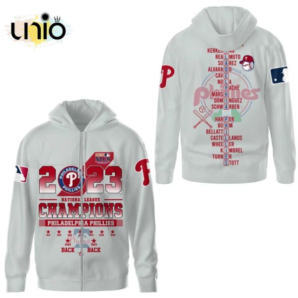 NL Philadelphia Phillies East Division 2023 Champions Grey Hoodie