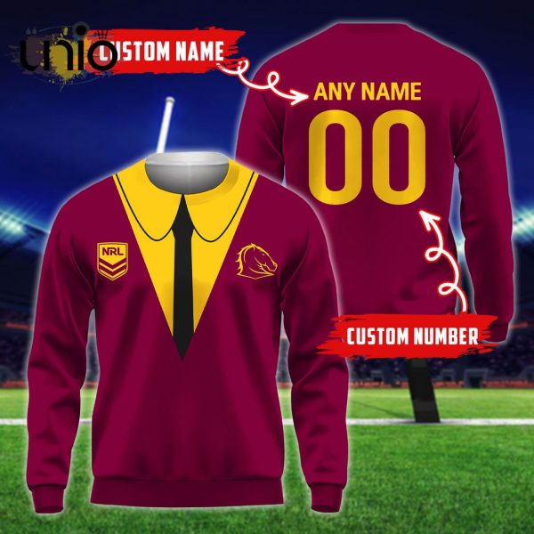 NRL Brisbane Broncos Custom Name Hoodie