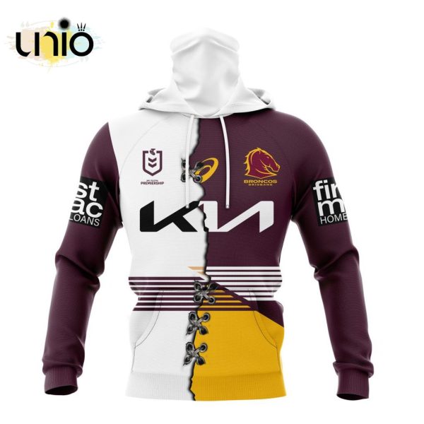 NRL Brisbane Broncos Home Mix Away Kits Hoodie