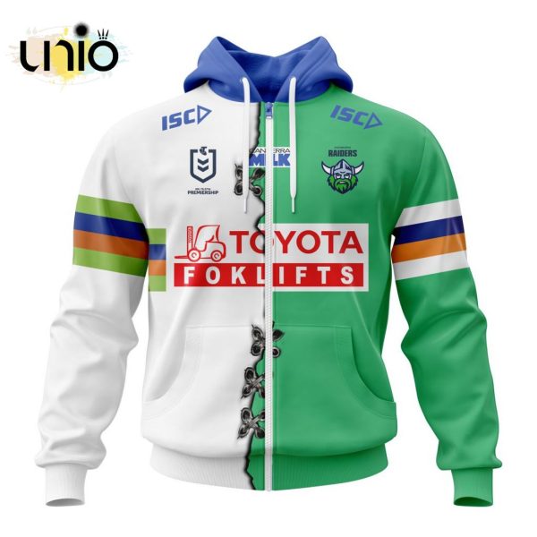 NRL Canberra Raiders Home Mix Away Kits Hoodie