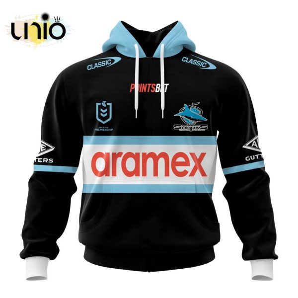 NRL Cronulla-Sutherland Sharks 2024 Away Kits Hoodie