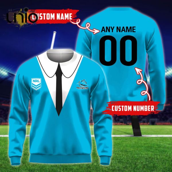 NRL Cronulla-Sutherland Sharks Custom Name Hoodie