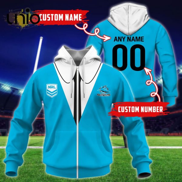 NRL Cronulla-Sutherland Sharks Custom Name Hoodie