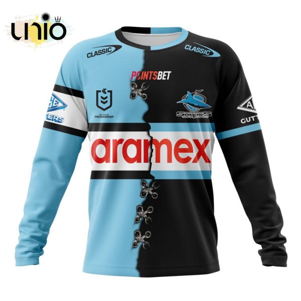 NRL Cronulla-Sutherland Sharks Home Mix Away Kits Hoodie