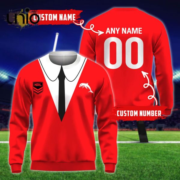 NRL Dolphins Custom Name Hoodie