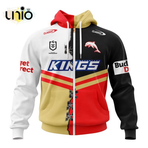 NRL Dolphins Home Mix Away Kits Hoodie